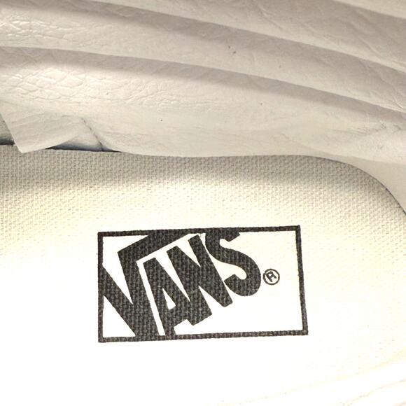 VANS Sk8-Hi Men's 10/W11.5 True White Sneakers Leather Cuff Canvas Skate Shoes - Picture 13 of 16